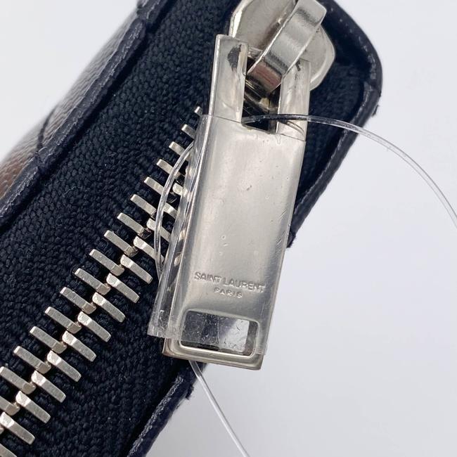 Saint Laurent Black Monogramme Grain De Poudre Zip-around Wallet