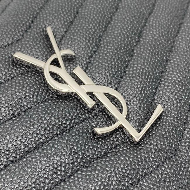 Saint Laurent Monogram Camera Lou Mini Quilted Black/Silver Black Leather Shoulder Bag