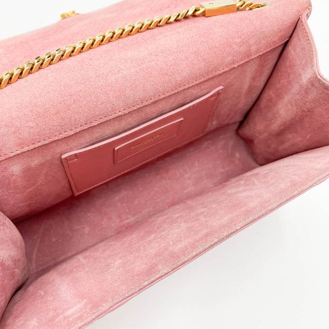 Saint Laurent Monogram Kate Medium Monogram Snakeskin Pink Leather Shoulder Bag