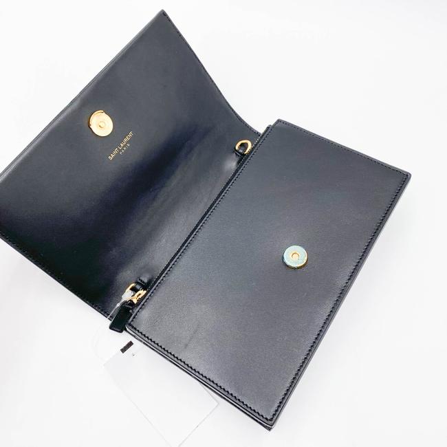 Saint Laurent Monogram Kate Chain Wallet Woc Calfskin Classic Tassel Black Leather Shoulder Bag