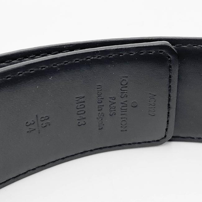 Louis Vuitton Black Calfskin Monogram Eclipse 40mm Lv Initiales Reversible Belt