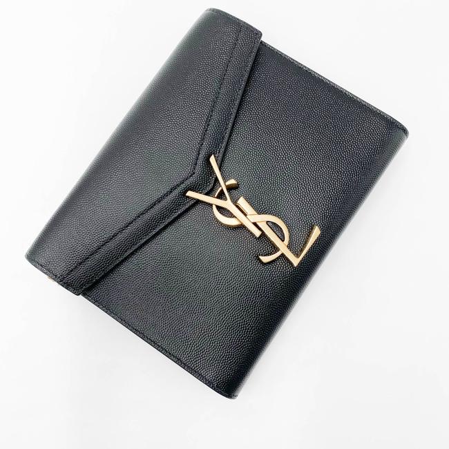 Saint Laurent Cassandre Wallet-on-chain Monogram Black Leather Cross Body Bag