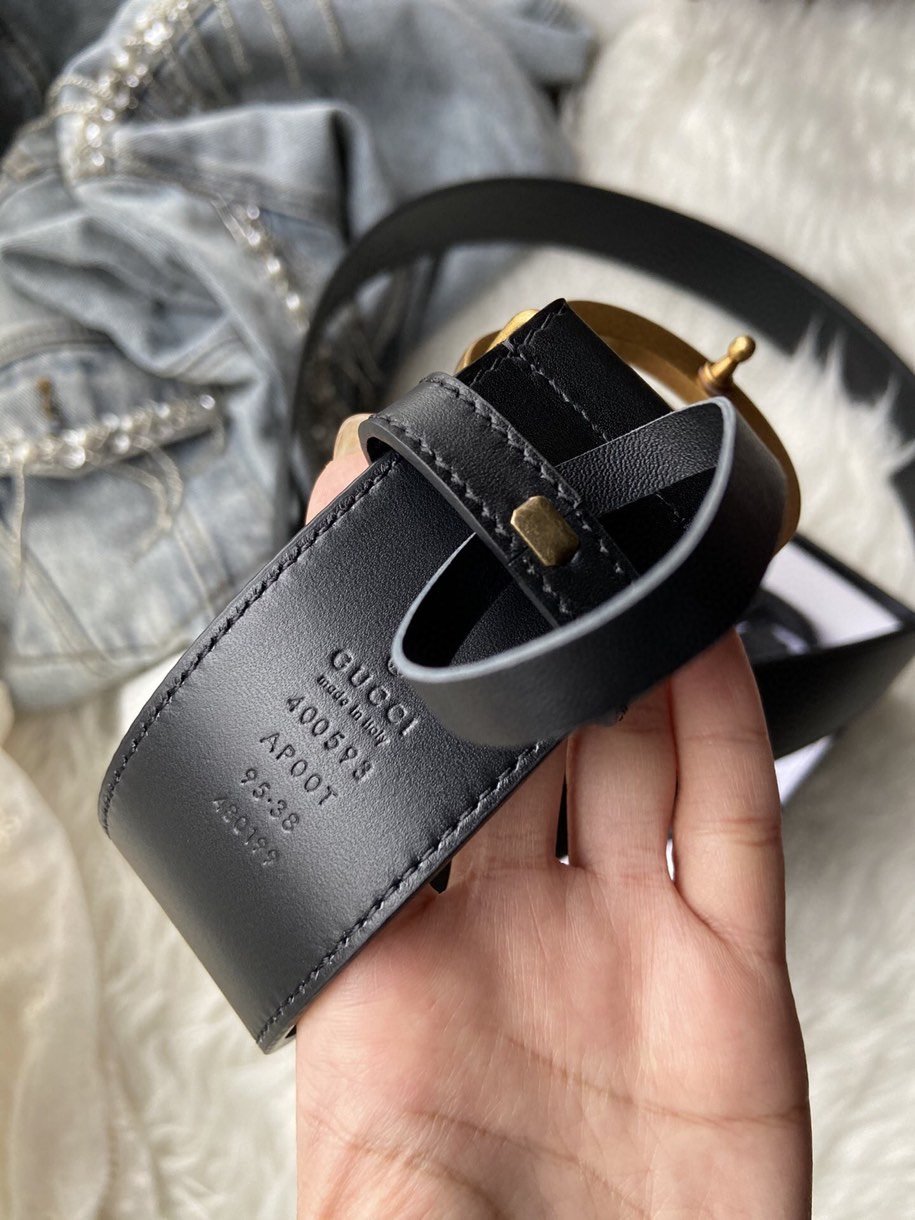 Gucci Belt With Double G Buckle Black