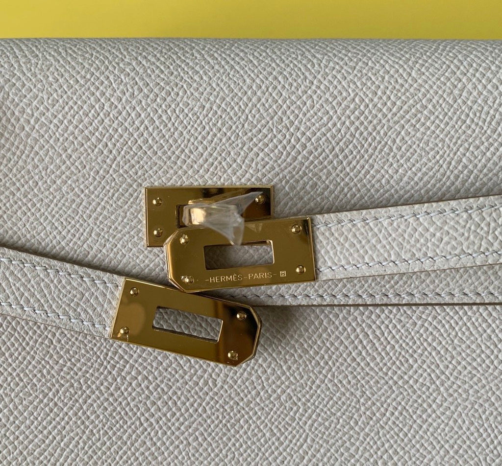 Hermes Kelly Togo Woc Crossbody Bag 21cm White