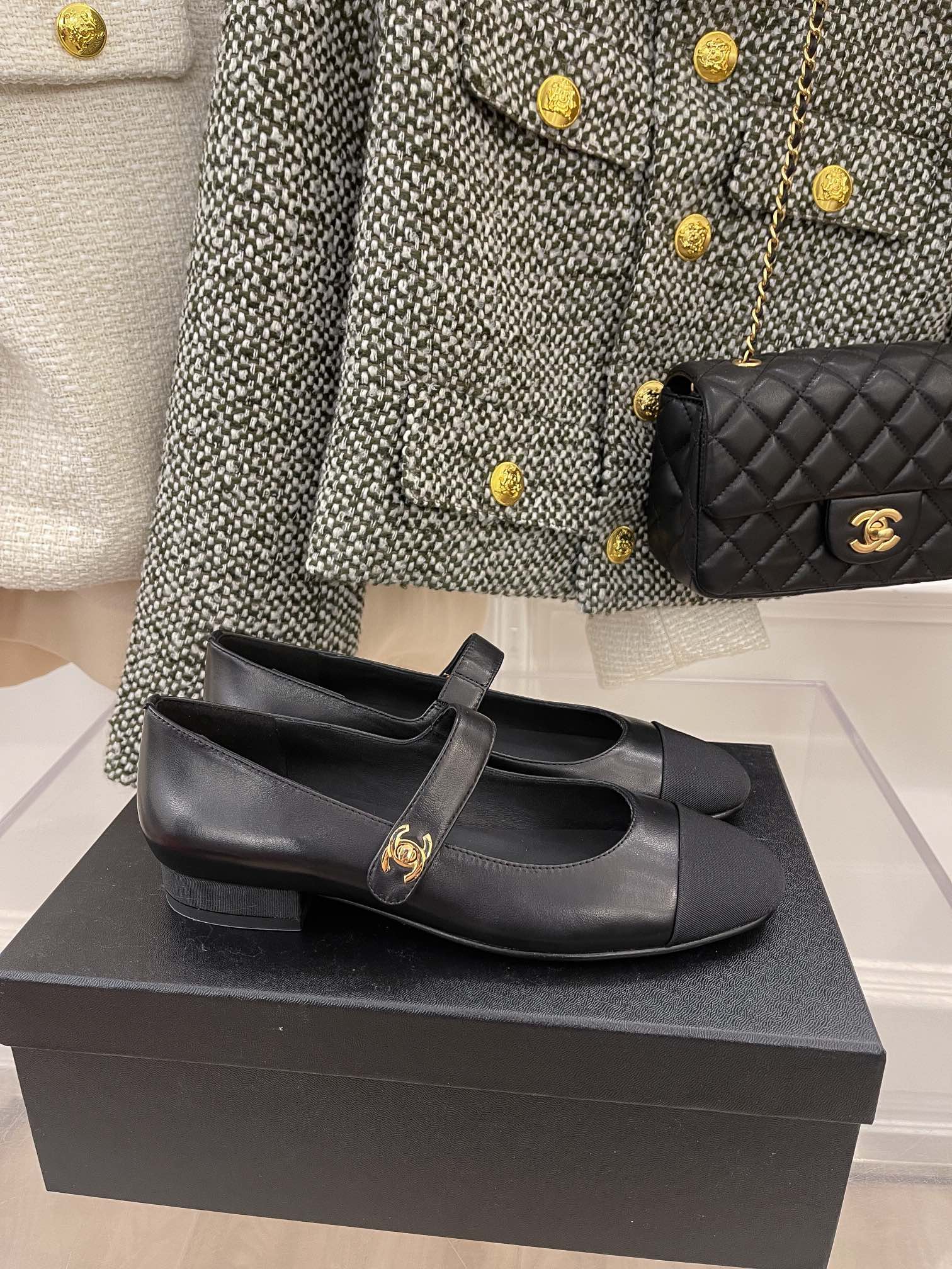 Chanel Sling Back 0.8 Inches Black