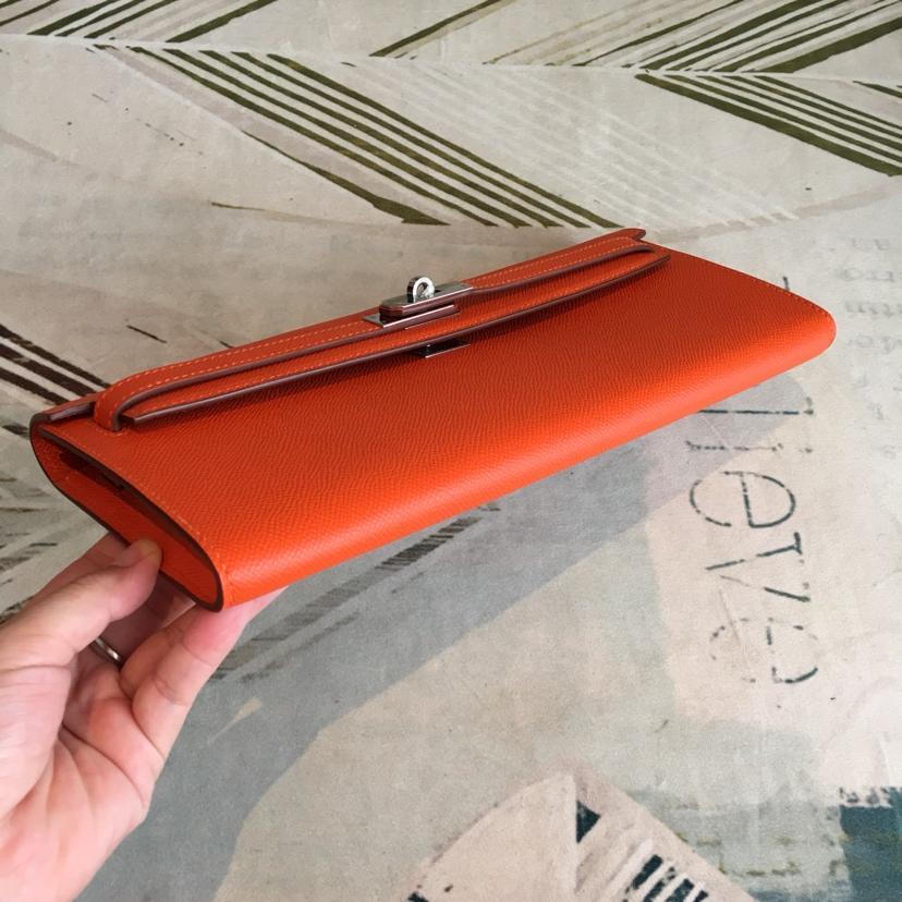 Hermes Kelly Classic Wallet 31cm Orange