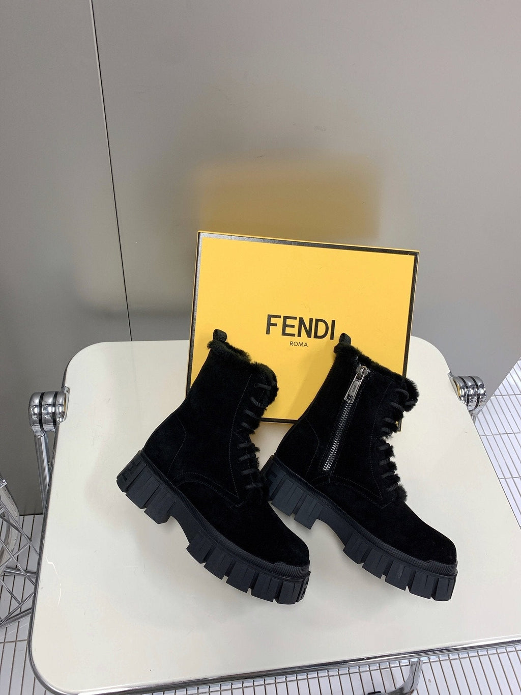 Fendi Signature Boots Black