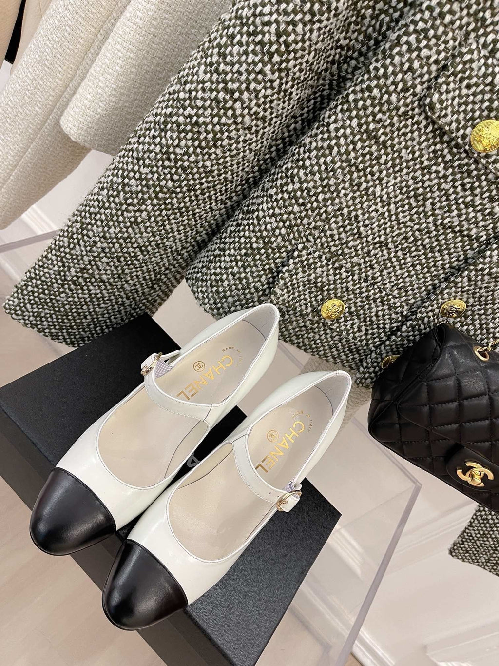 Chanel Open Shoes White