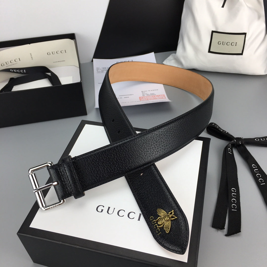 Gucci Belt With Square Buckle Black