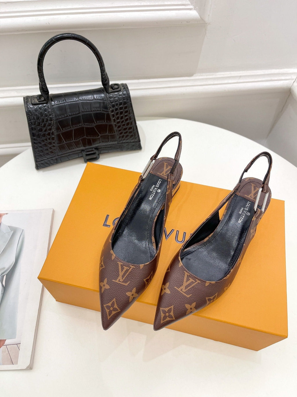 Louis Vuitton Magnetic Slingback Pump Brown