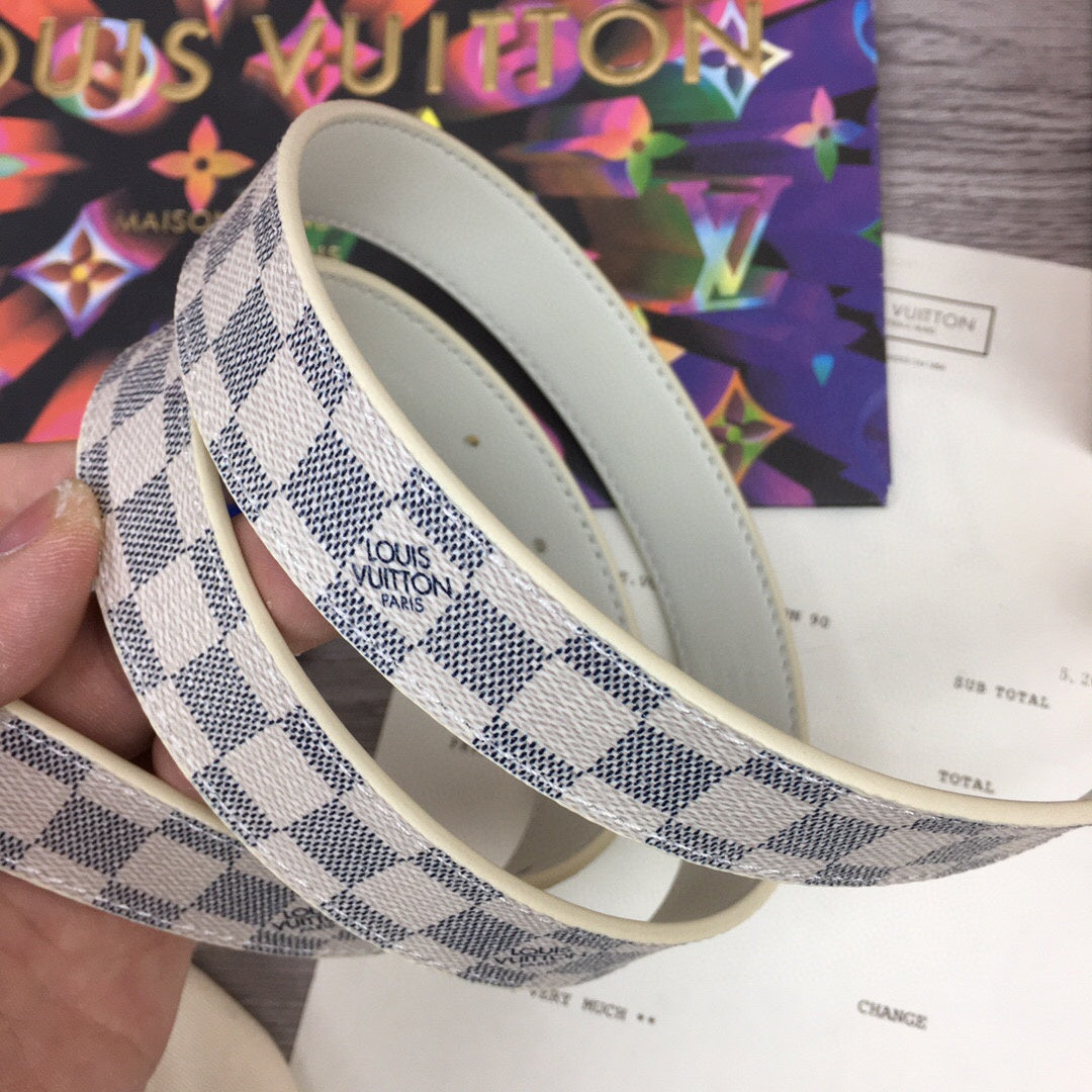 Louis Vuitton LV Initiales Reversible Belt White