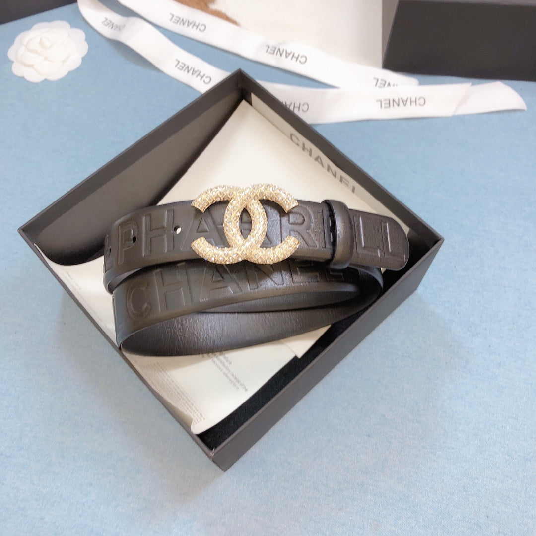 Chanel Belt With Beaded Buckle Brown