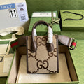 Gucci 671623 Mini Tote Bag With Interlocking G 16cm Brown