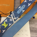 Louis Vuitton Initiales Belt Blue