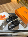 Hermes Oran Sandal Black
