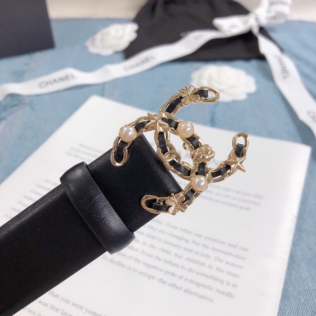Chanel Belt With Double C Buckle