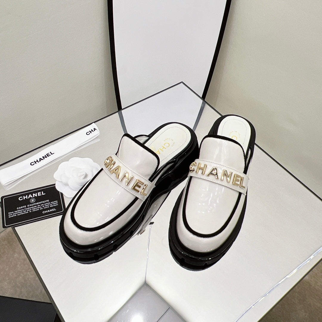 Chanel Mule White