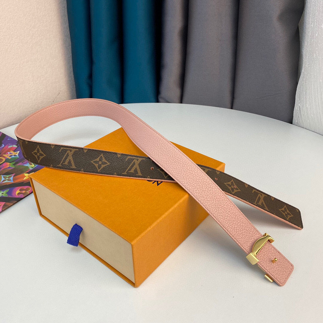 Louis Vuitton LV Initiales Belt Pink