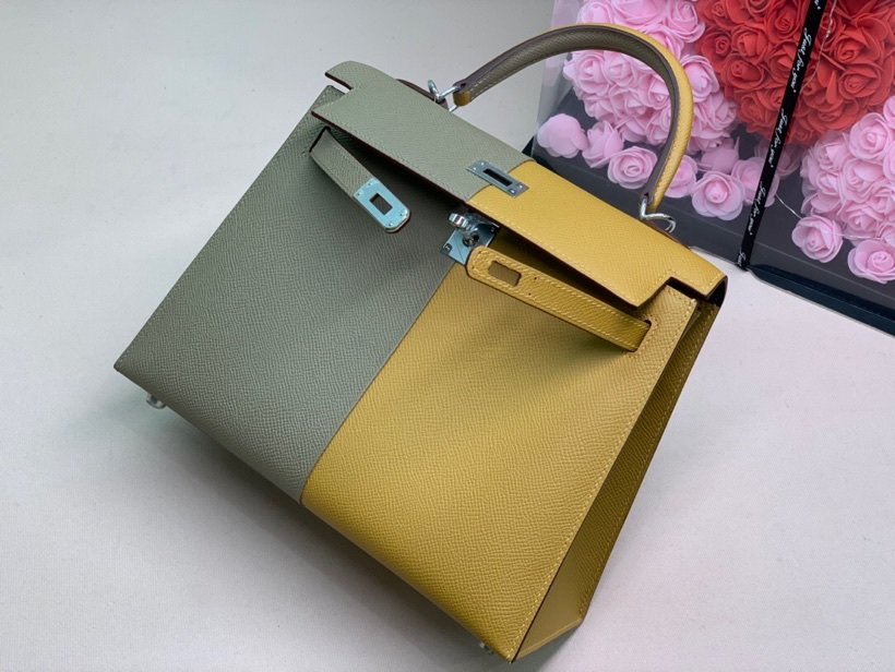 Hermes Epson Bi Color Custom 28cm Yellow/Grey