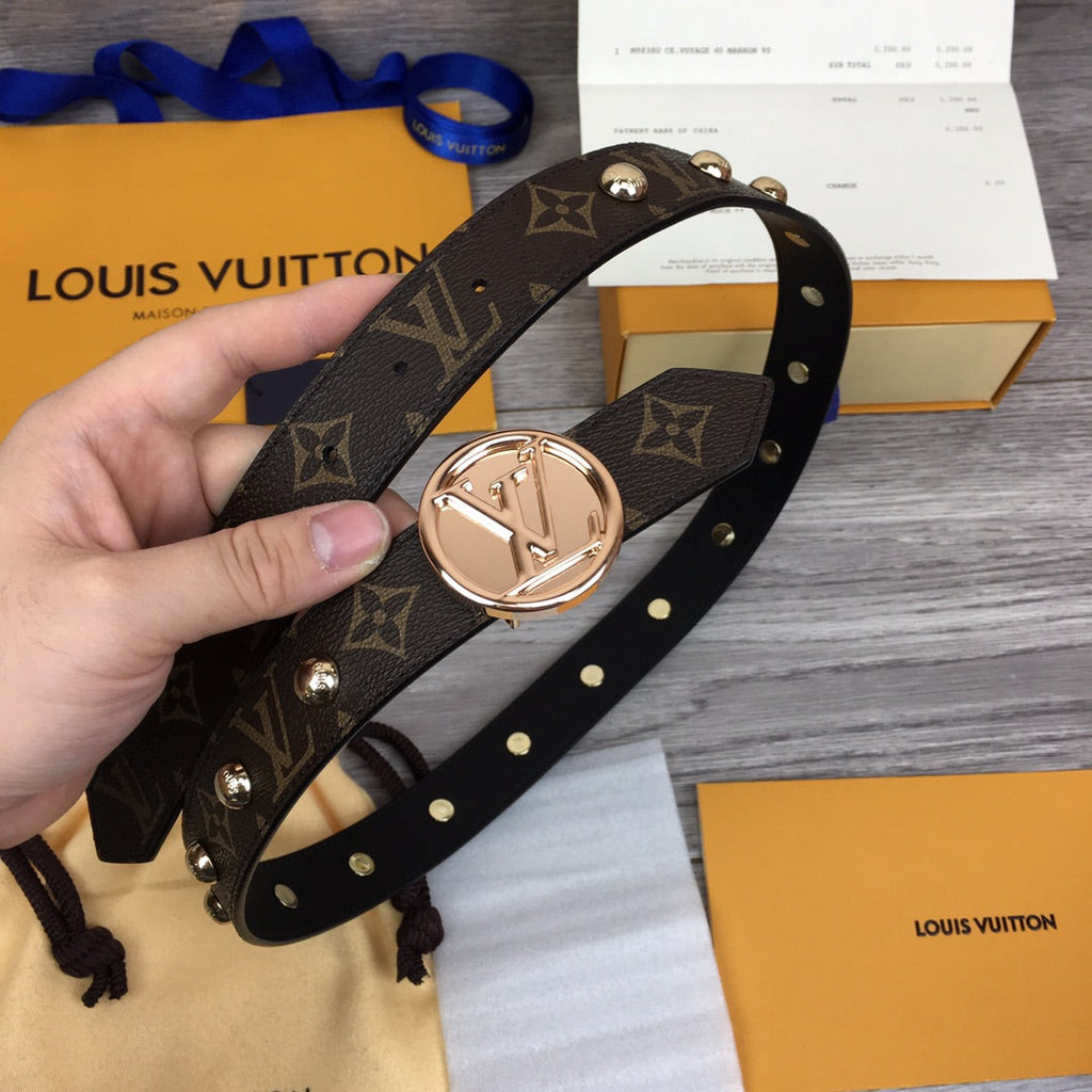 Louis Vuitton Cricle Reversible Belt Brown