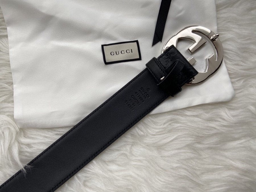 Gucci Belt With Double G Buckle Black