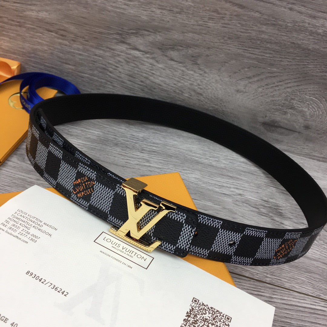 Louis Vuitton Initiales Belt Black