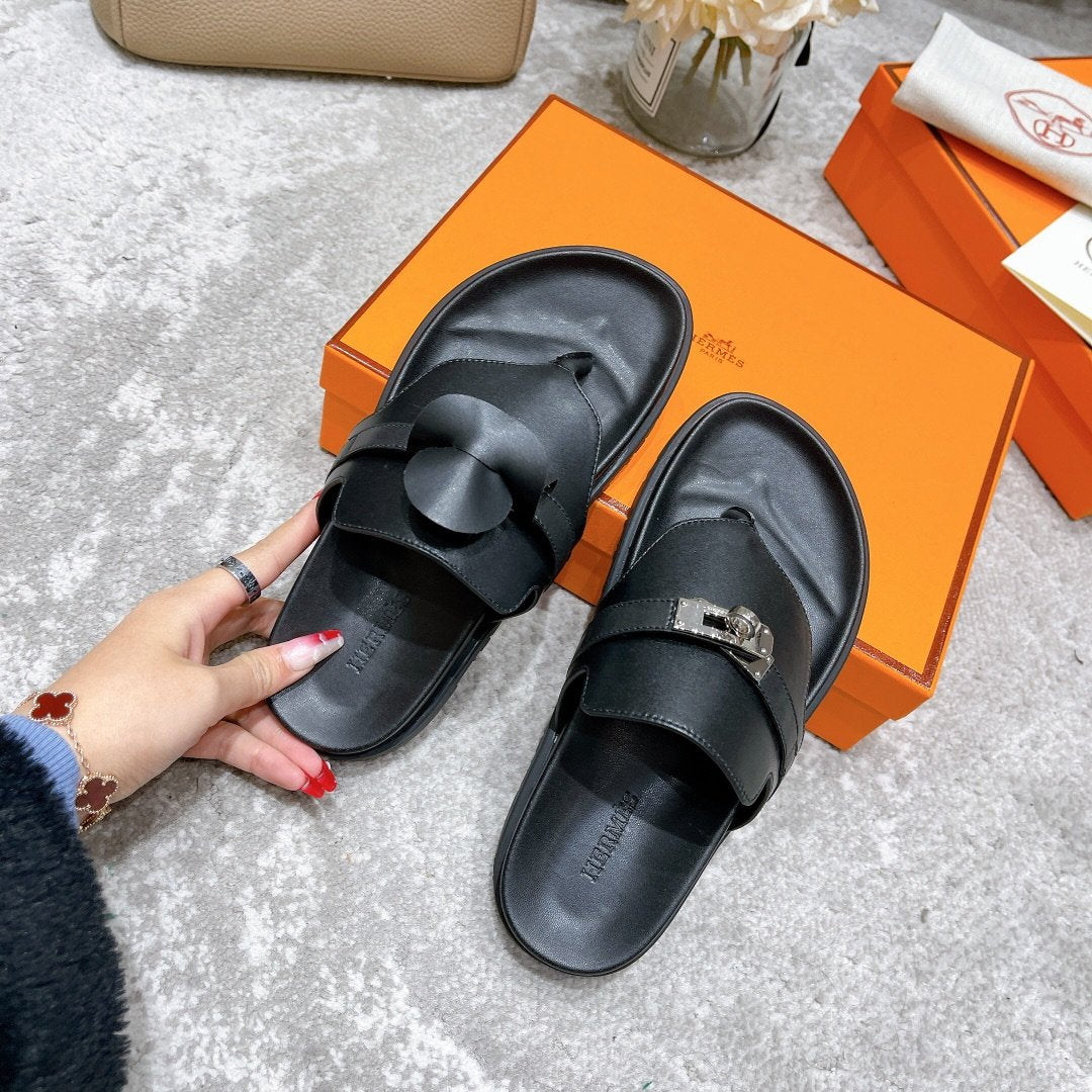 Hermes Elixir Sandal Black