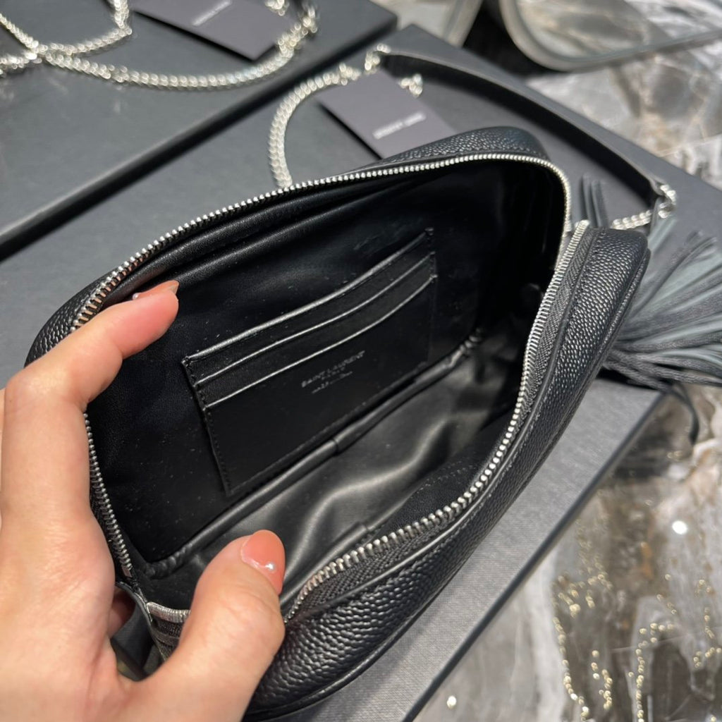 Saint Laurent Lou Mini Bag With Silver Hardware 18cm