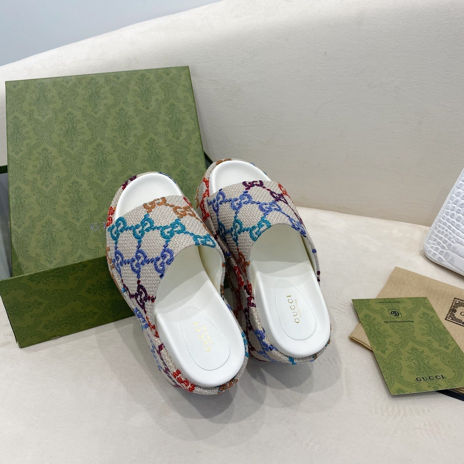 Gucci Platform Slide Sandal Multicolor