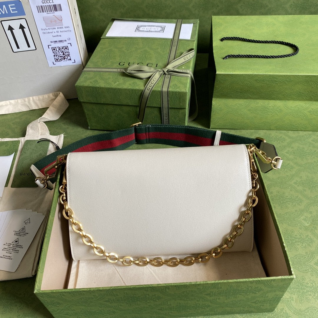 Gucci Horsebit 1955 Small Bag 26cm White