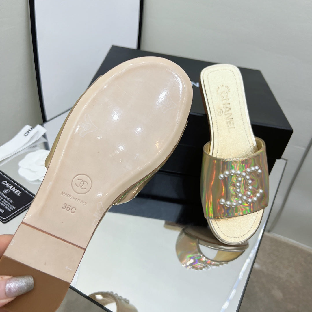 Chanel Sandals Gold