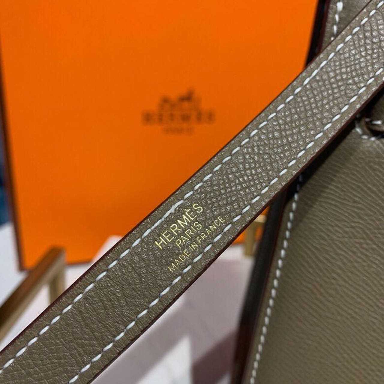 Hermes Kelly 25cm Epsom Bag Semi-Handstitched Gold Hardware, Etoupe