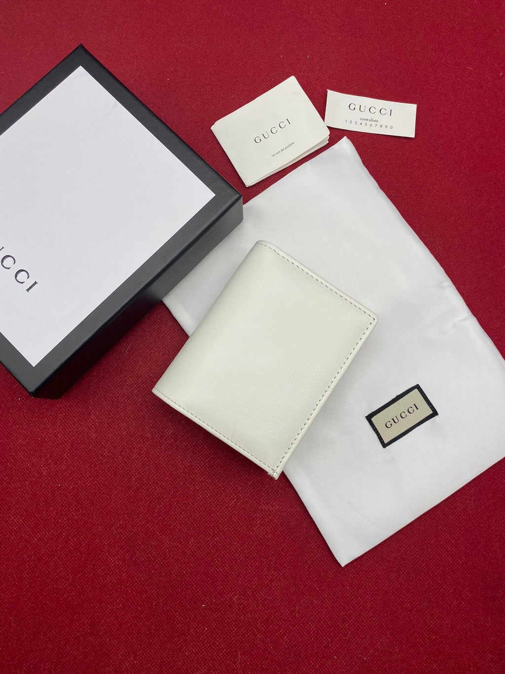 Gucci Horsebit 1955 White Card Case 11cm