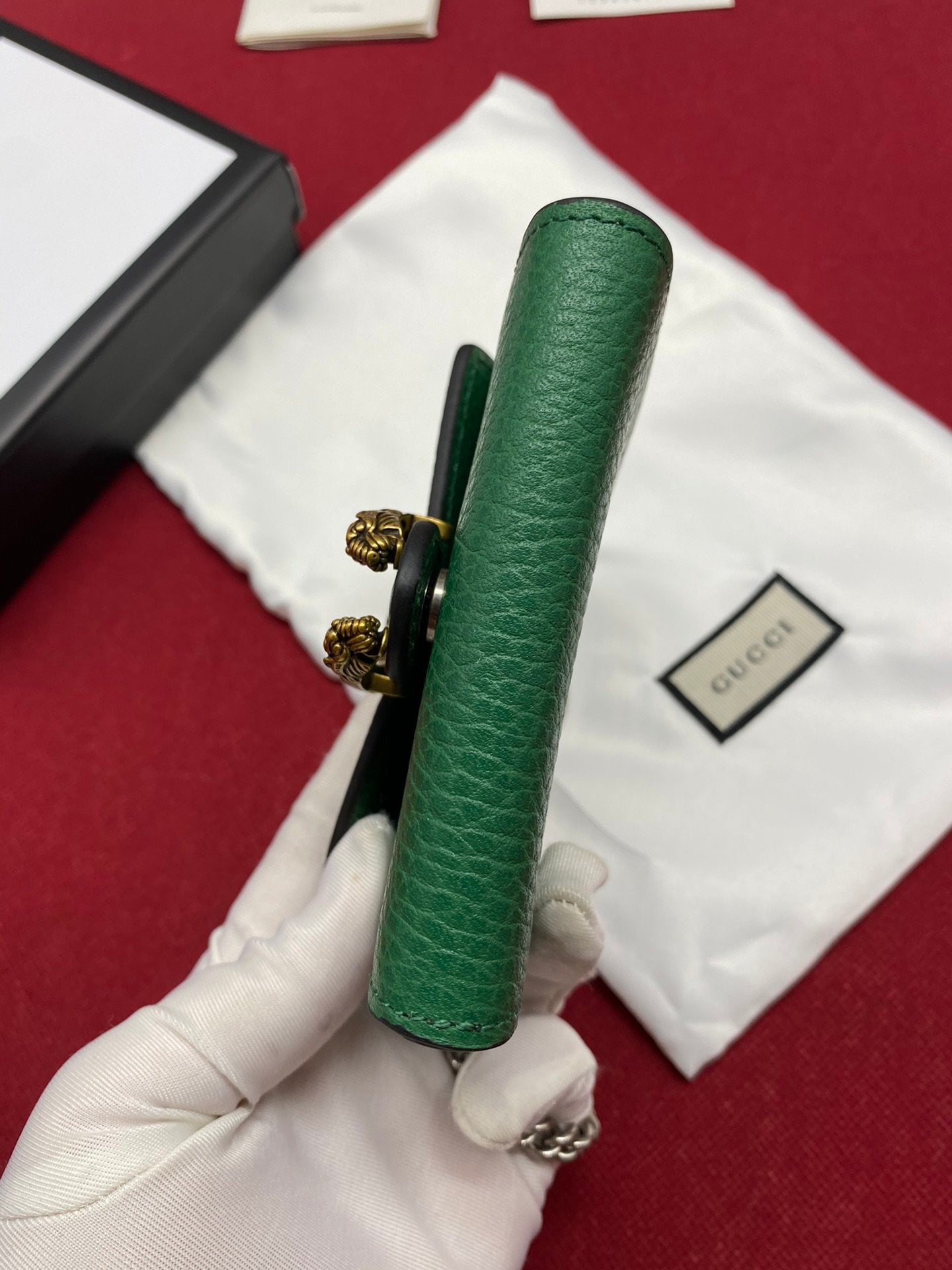 Gucci Green Super Mini Dionysus Chain Bag 11cm