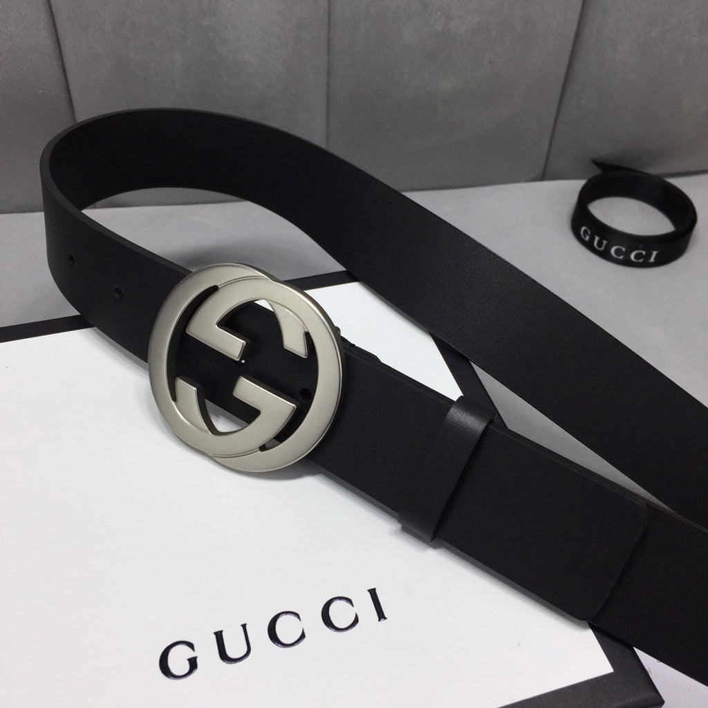 Gucci Belt With Double G Buckle Black