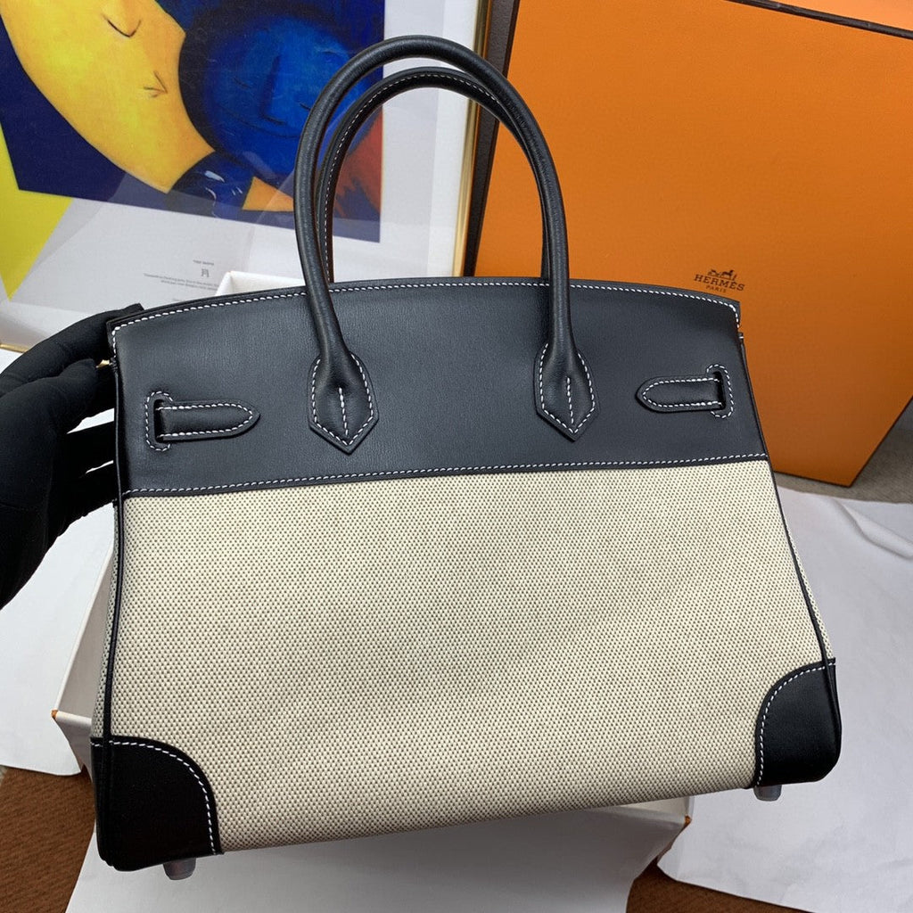 Hermes Birkin 30 Nata Swift Silver Hardware Bi Color