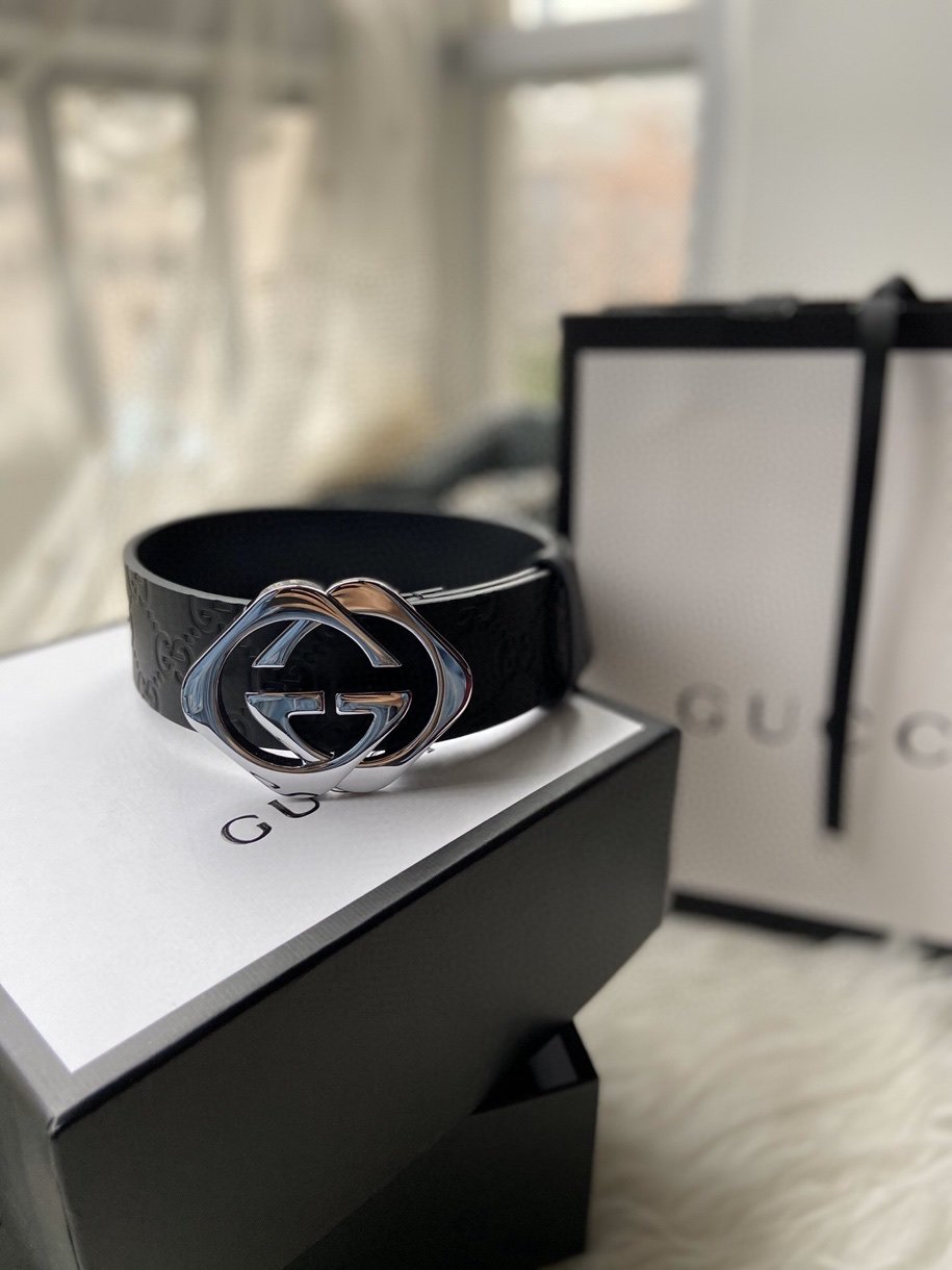 Gucci Belt With Double G Buckle Black