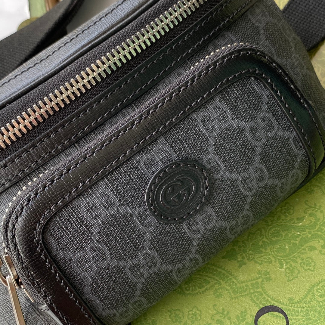 Gucci Belt Bag With Interlocking G 23cm Black