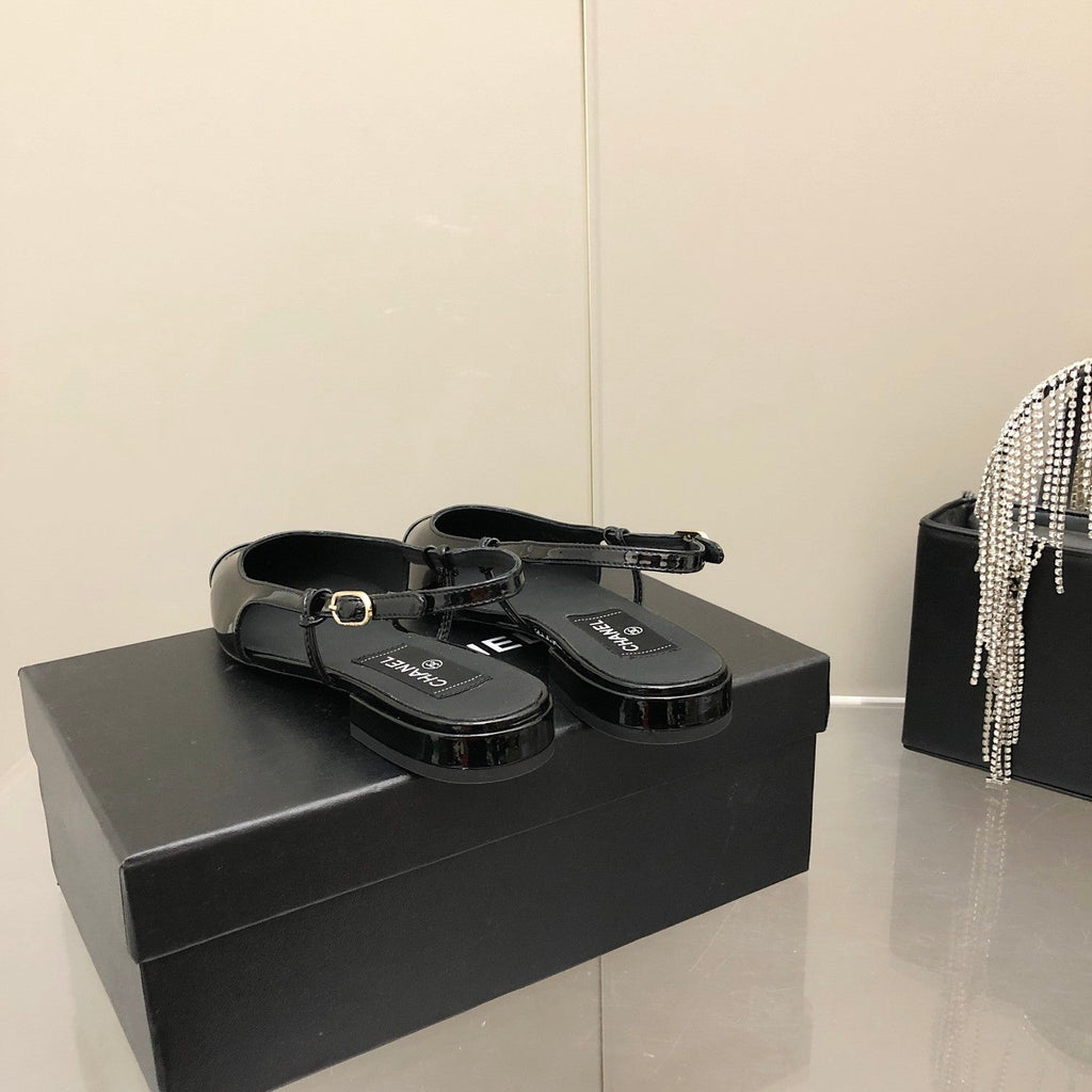 Chanel Sling Back Black