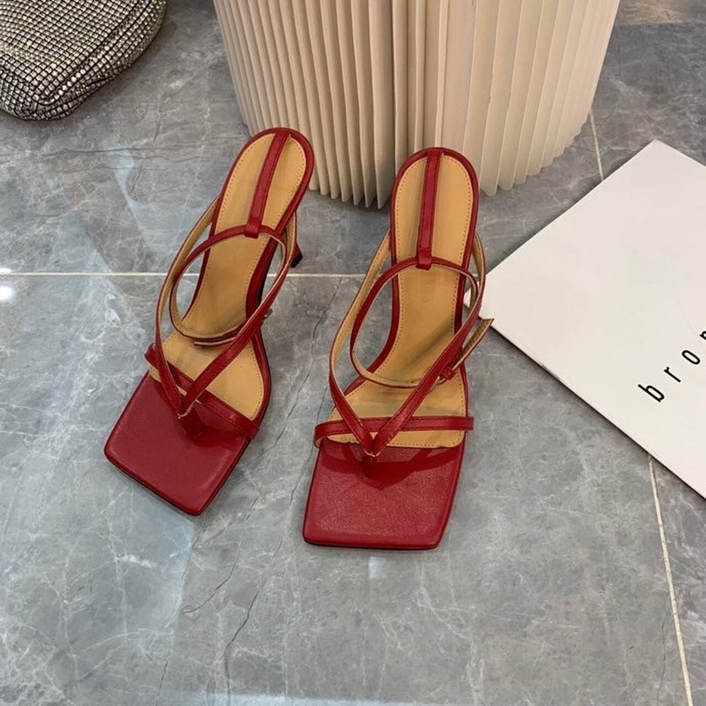 Bottega Veneta Stretch Sandals 9cm Heel Lambskin Leather Spring/Summer 2020 Collection, Burgundy
