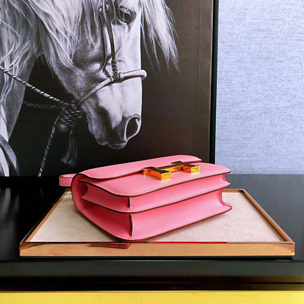 Hermes Constance Shoulder Bag 23cm Pink