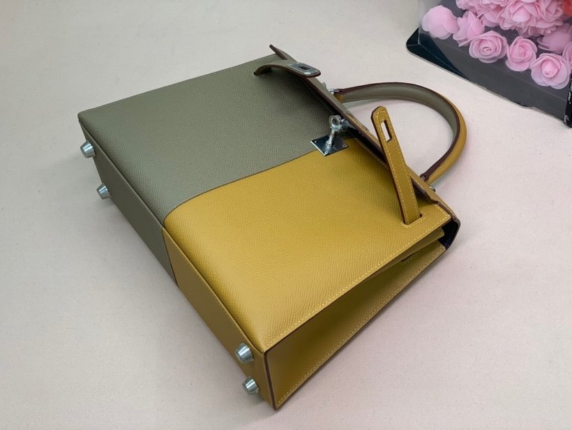 Hermes Epson Bi Color Custom 28cm Yellow/Grey