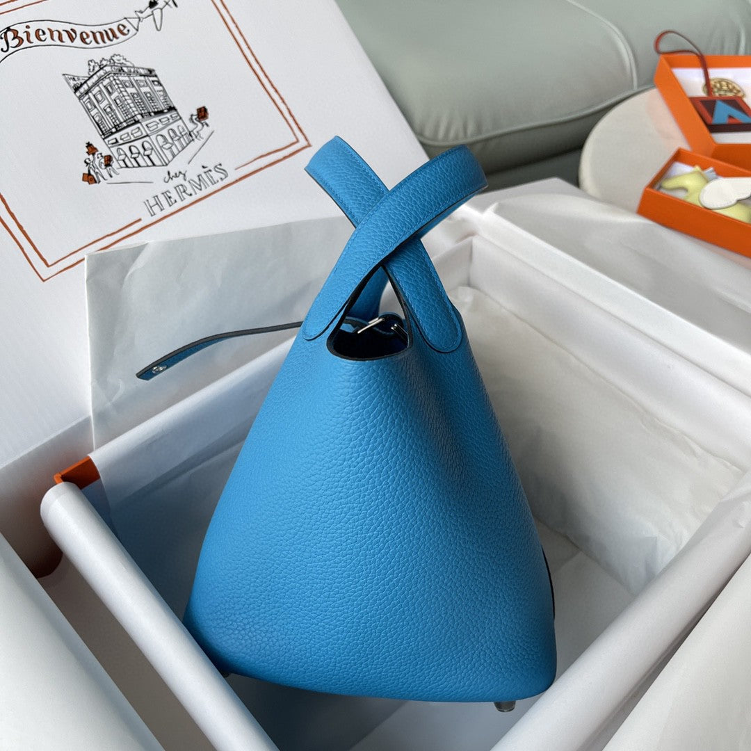 Hermes Picotin Lock 18 Bag Blue