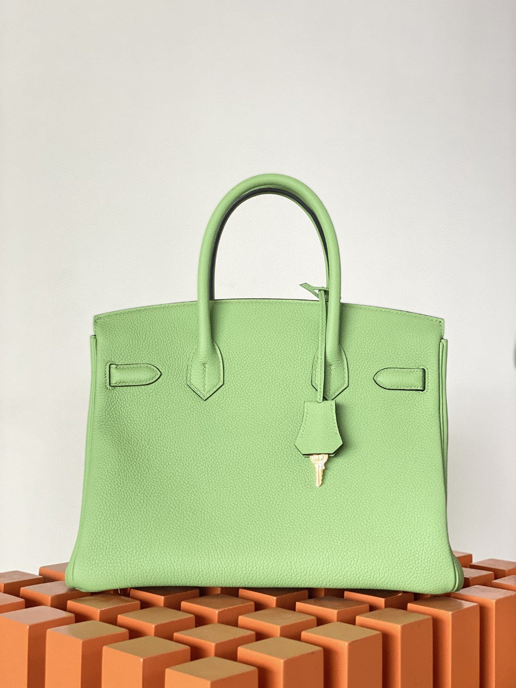 Hermes Birkin 25 Nata Swift Gold Hardware Green