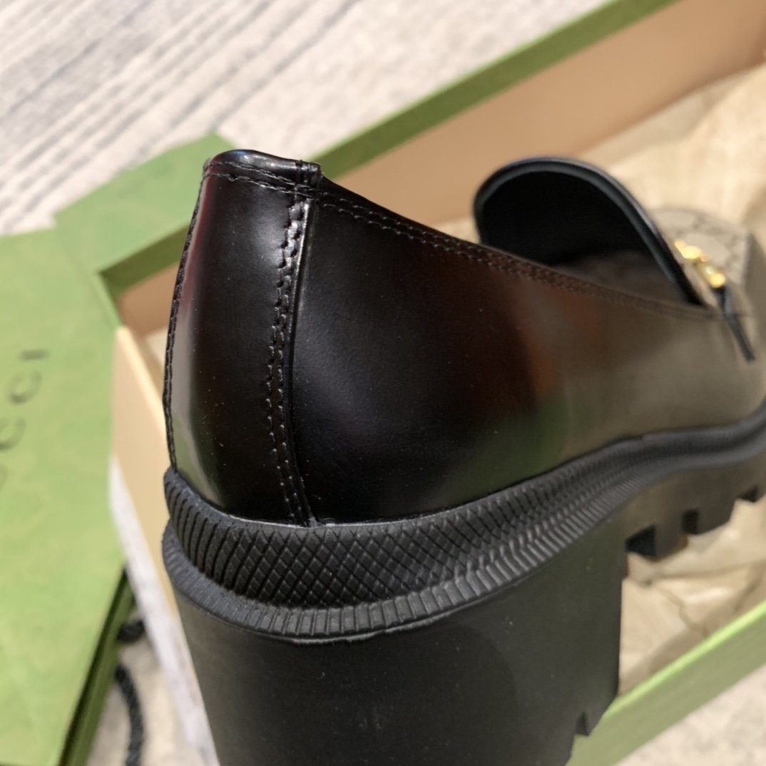 Gucci Lug Sole Horsebit Loafer Brown