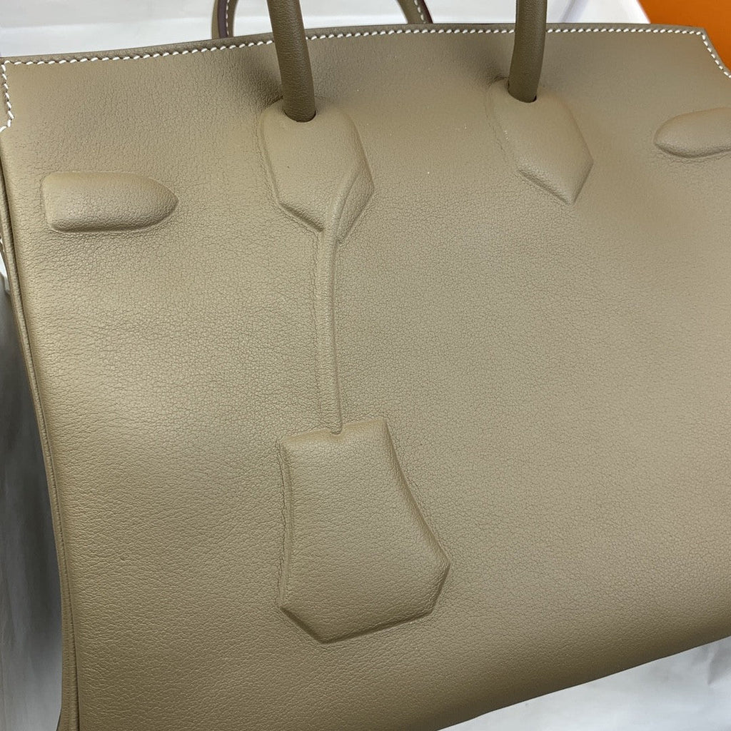 Hermes Etoupe Shadow Birkin 25 Brown
