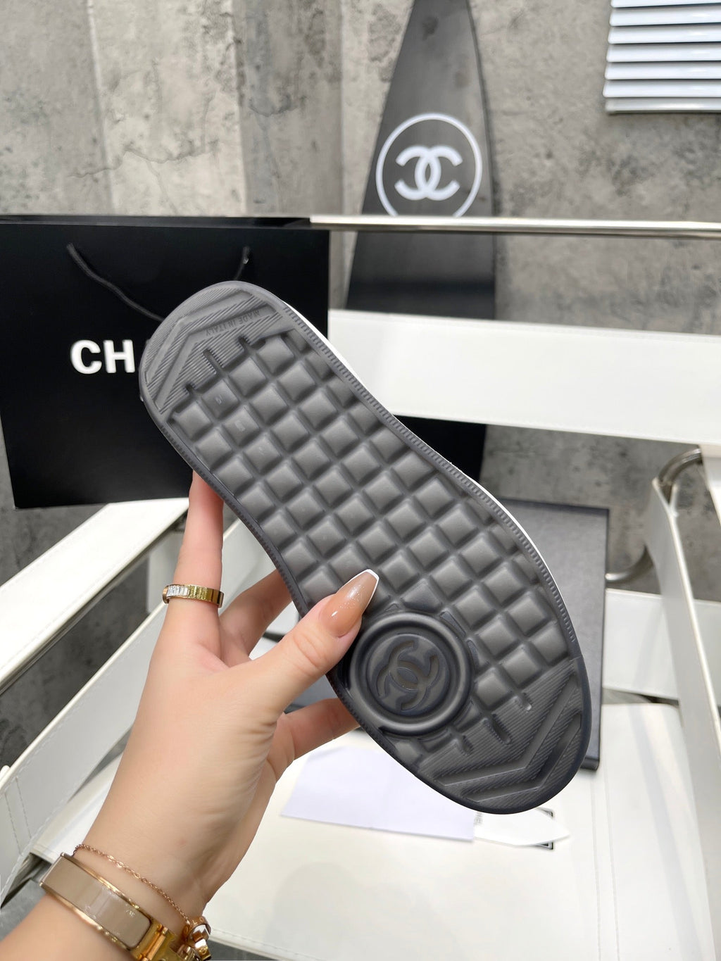 Chanel Trainers Sneakers White/Green