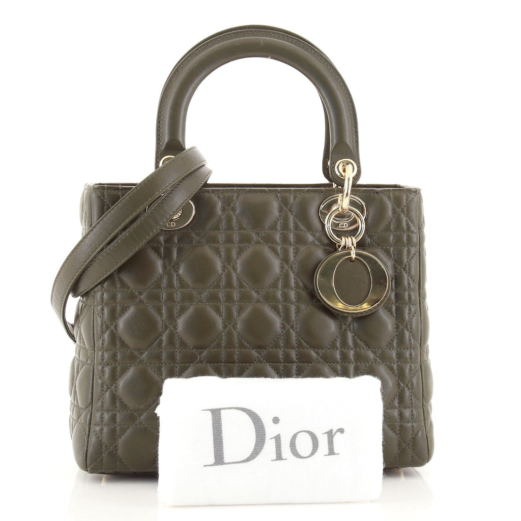 Lady Dior Bag Cannage Quilt Lambskin Medium