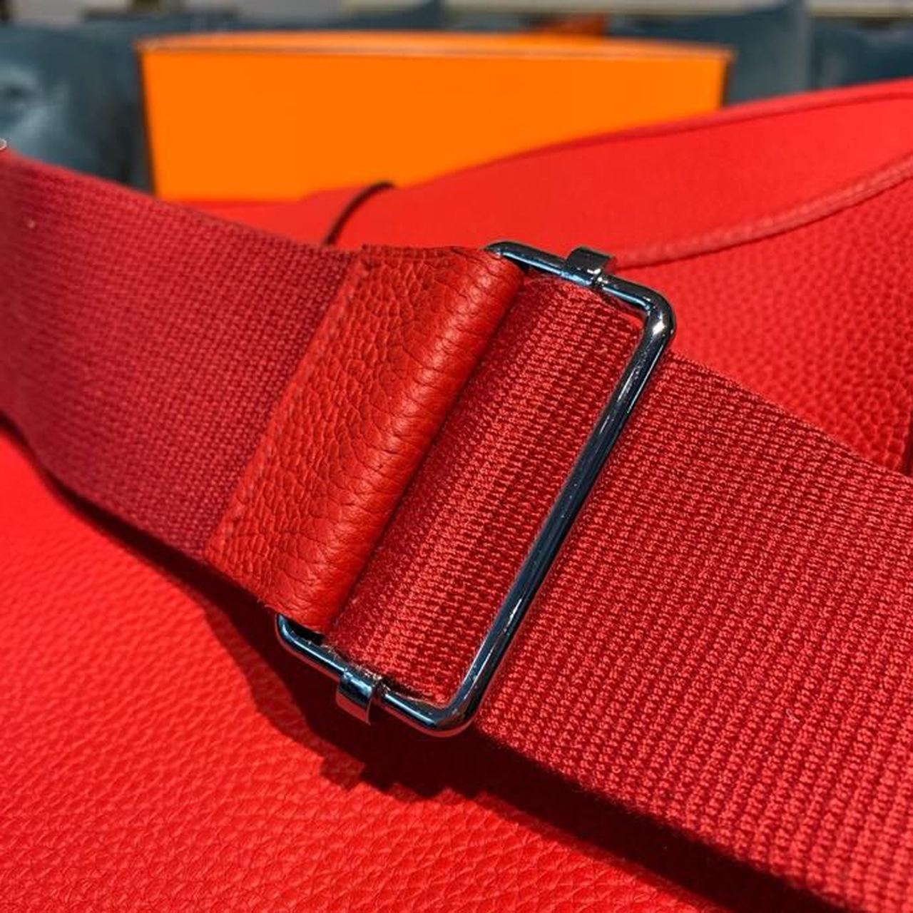 Hermes Evelyne III GM Bag 30cm Taurillon Clemence Red