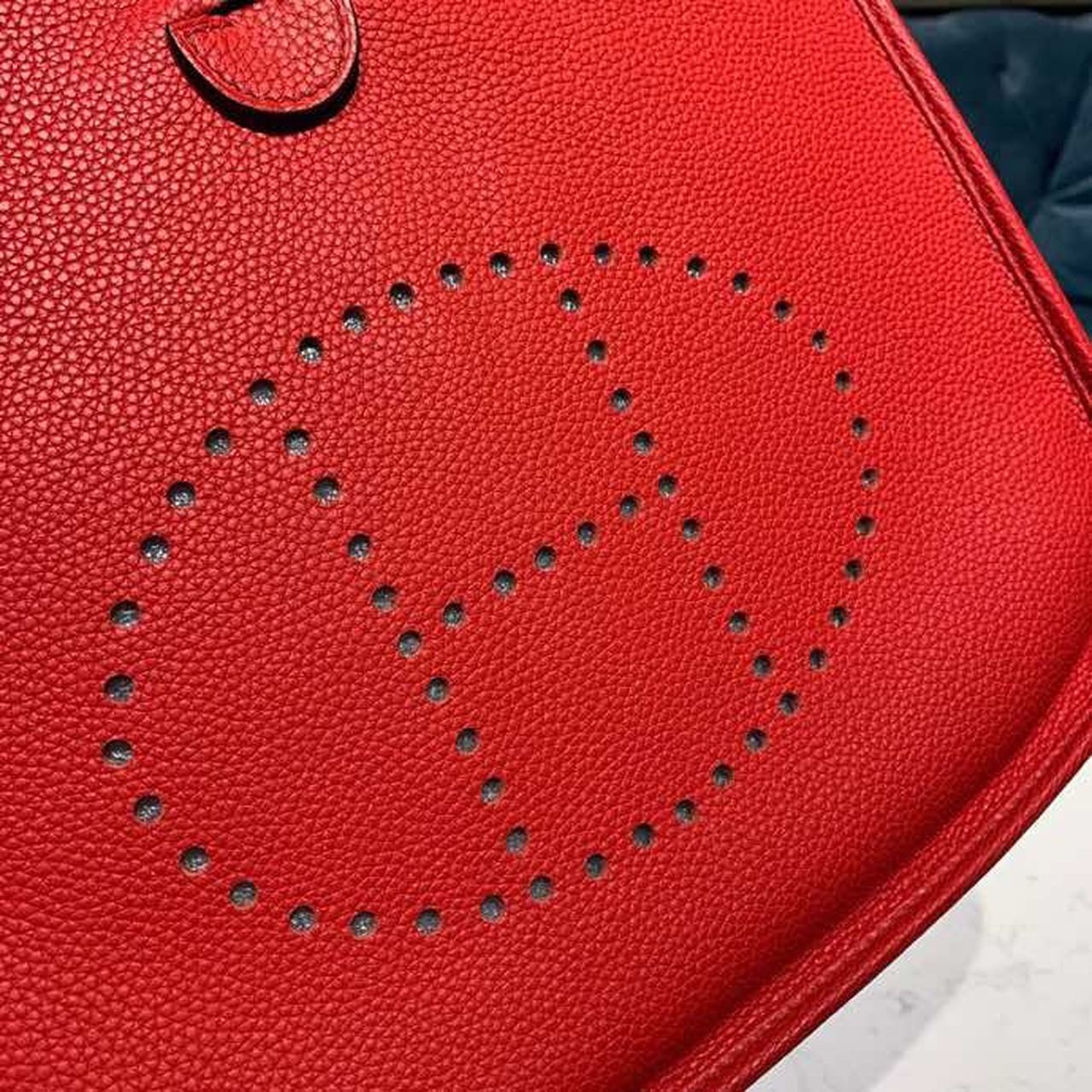 Hermes Evelyne III GM Bag 30cm Taurillon Clemence Red